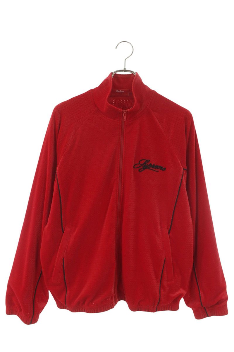 SUPREME 26SS Velour Mesh Track Jacket Red Size M