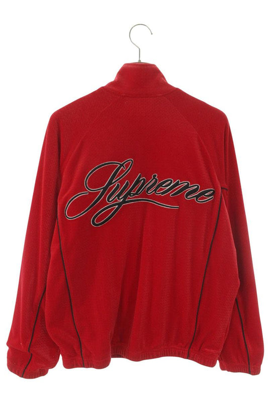 SUPREME 26SS Velour Mesh Track Jacket Red Size M