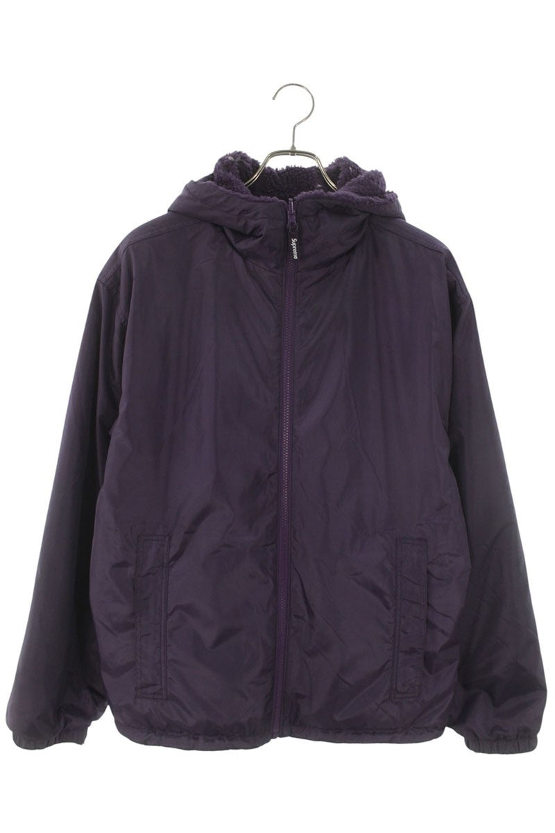 SUPREME 25AW Reversible Hooded Fleece Jacket Purple Size M