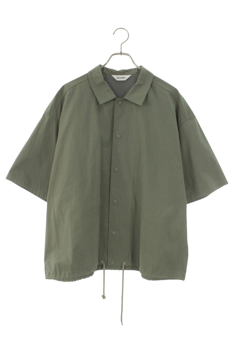 DIGAWEL Short Sleeve Coach Shirt Jacket Green Size M