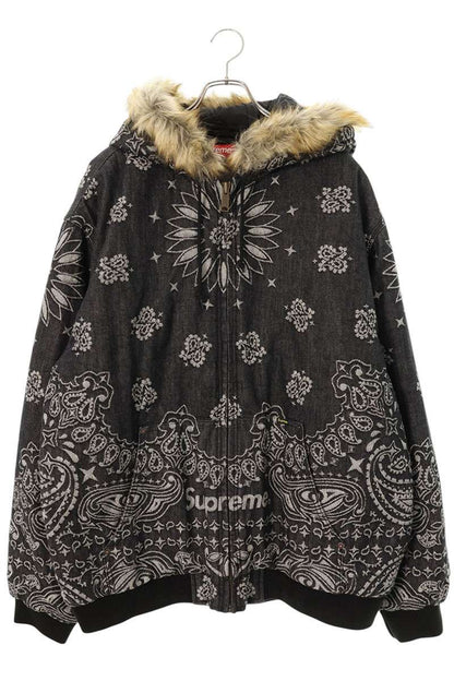 SUPREME Bandana Jacquard Denim Hooded Work Jkt Size XXL