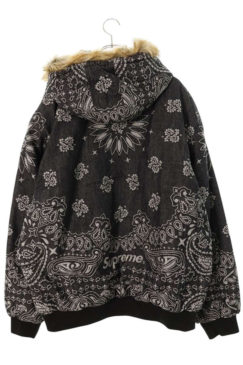SUPREME Bandana Jacquard Denim Hooded Work Jkt Size XXL