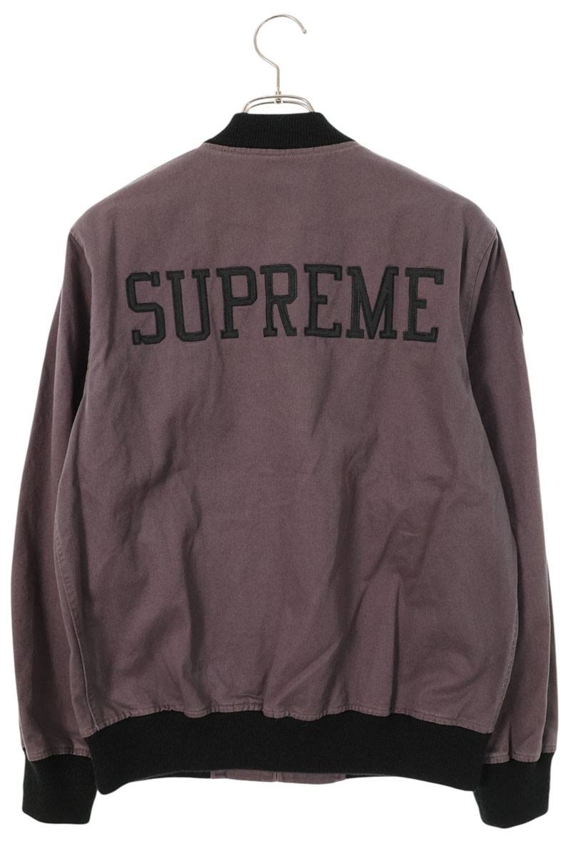 SUPREME 13SS Cadet Cotton Varsity Jacket Gray Size M