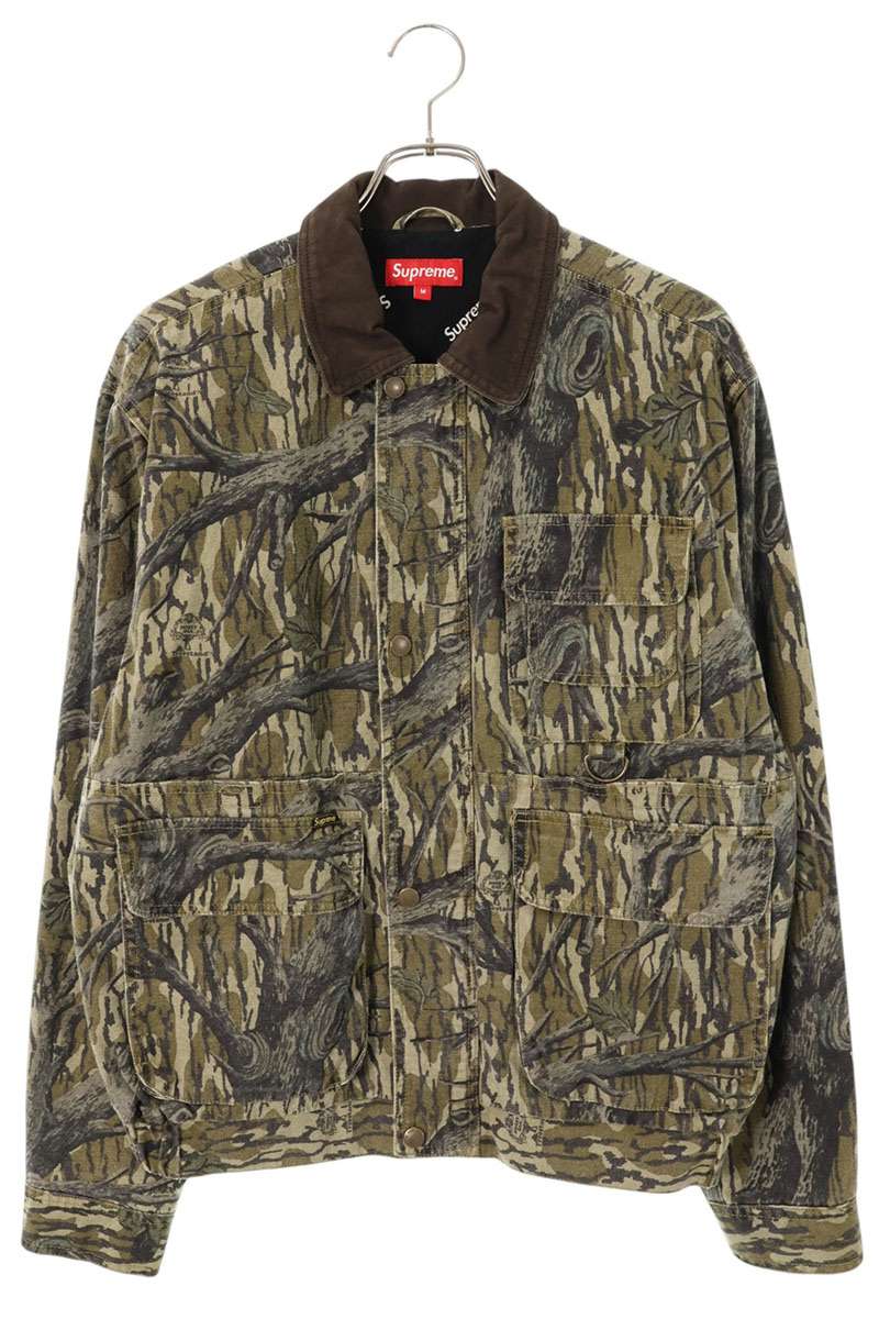 SUPREME 18AW Cotton Mossy Oak Camo Field Jacket Green Size M