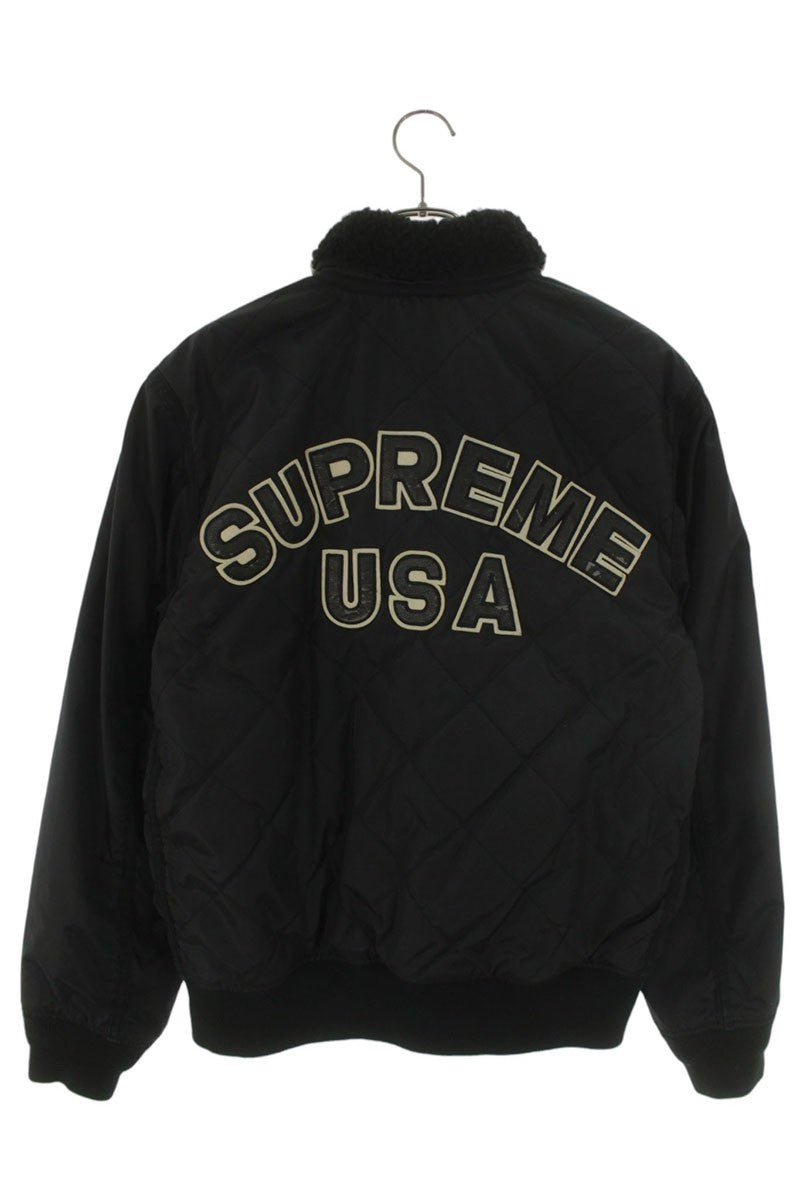 SUPREME 16AW Quilted Nylon Tanker Jacket Black Size M