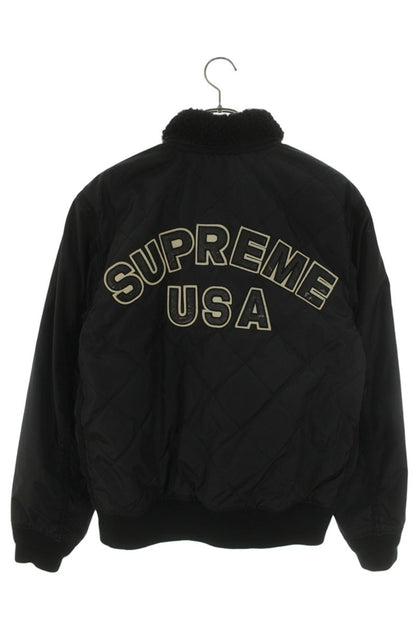 SUPREME 16AW Quilted Nylon Tanker Jacket Black Size M