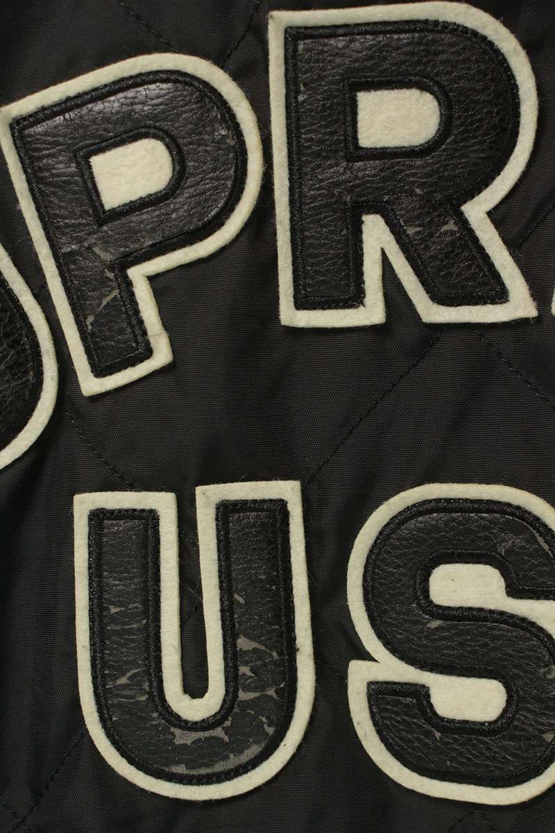 SUPREME 16AW Quilted Nylon Tanker Jacket Black Size M