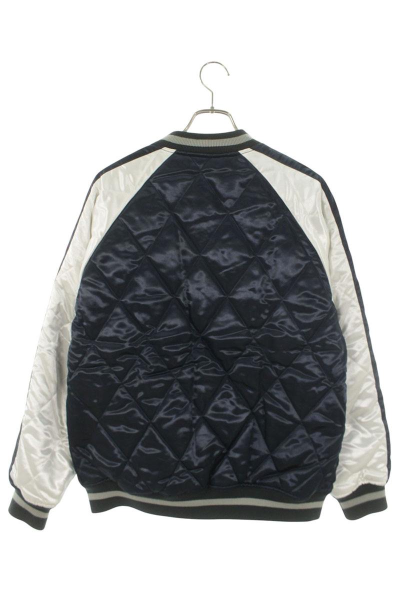 SUPREME 13AW Rose Quilted Bomber Jacket Navy Size L