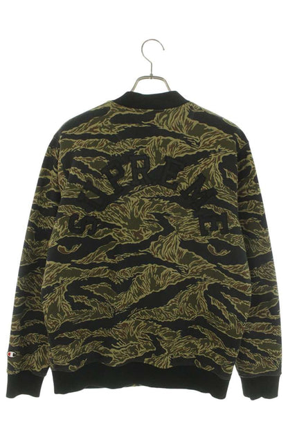 SUPREME x Champion 15AW Snap Front Tiger Camo Sweat Size M