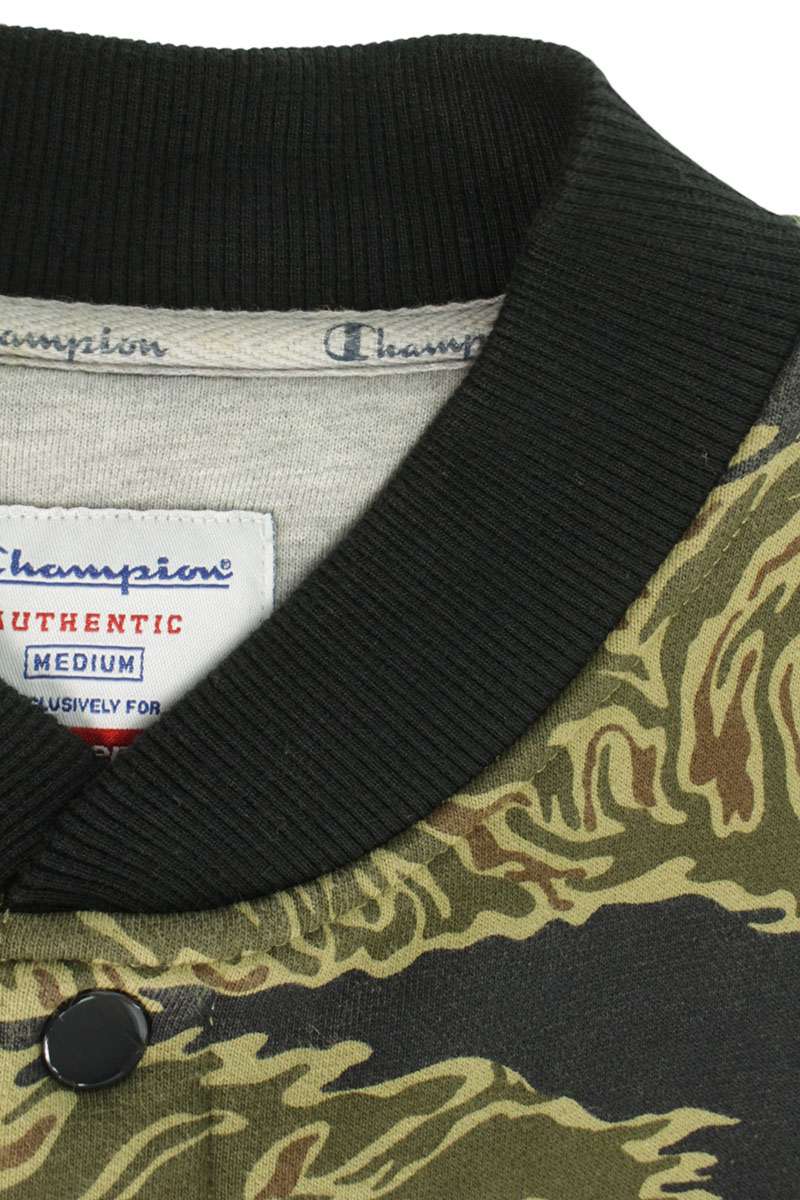 SUPREME x Champion 15AW Snap Front Tiger Camo Sweat Size M