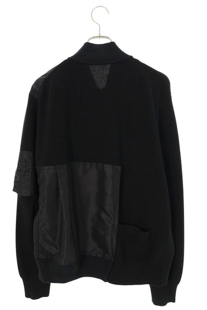 Sacai 26SS Knit Panel Nylon Twill Blouson Black Size 2