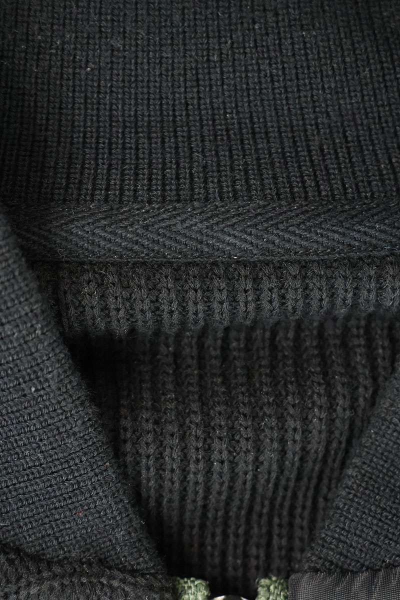 Sacai 26SS Knit Panel Nylon Twill Blouson Black Size 2