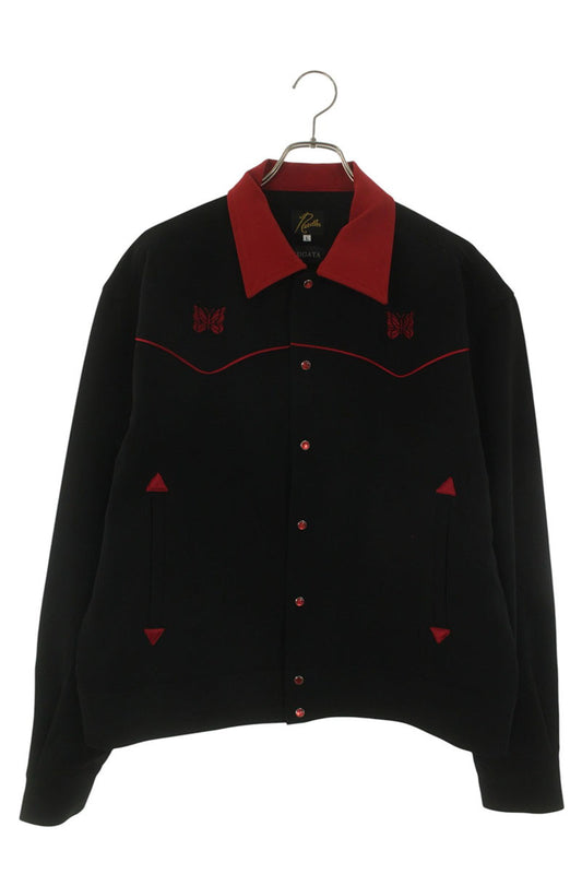 Needles Piping Cowboy Jacket Black Red Poly Blend Size L