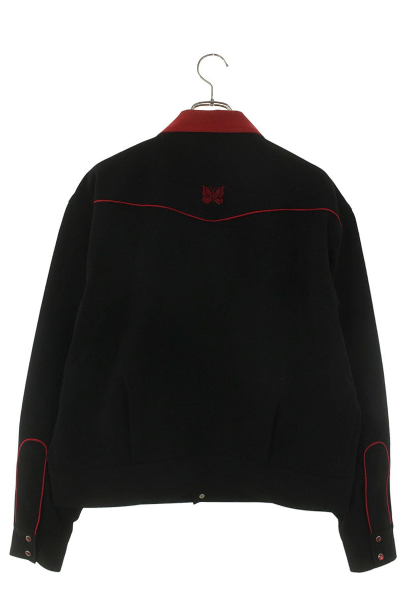 Needles Piping Cowboy Jacket Black Red Poly Blend Size L
