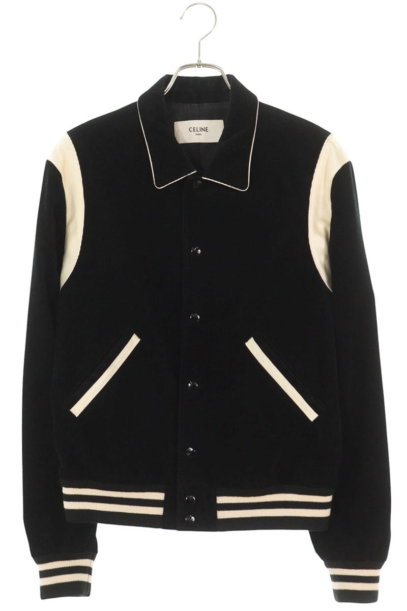 CELINE Corduroy Teddy Blouson Black Size M
