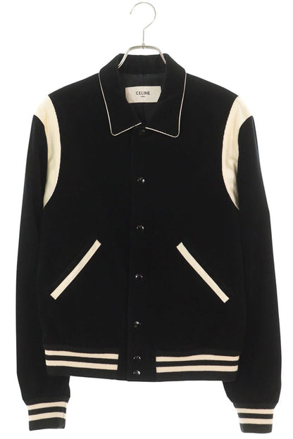 CELINE Corduroy Teddy Blouson Black Size M