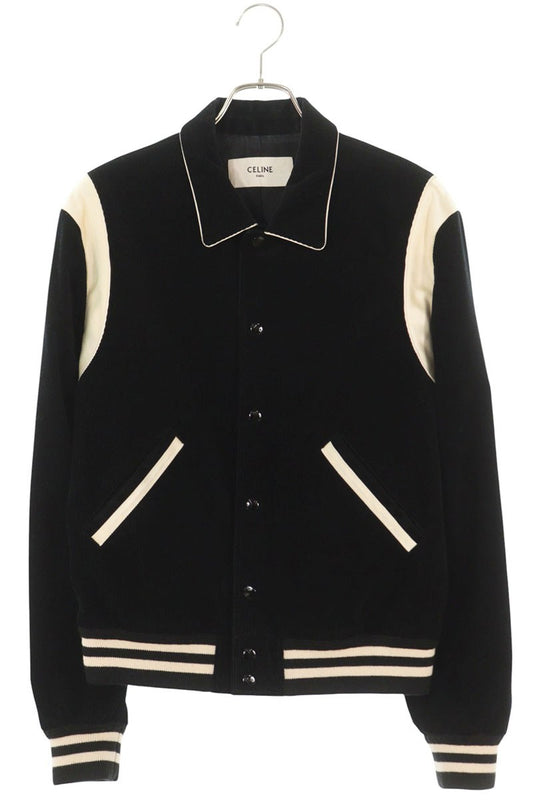 CELINE Corduroy Teddy Blouson Black Size M