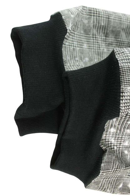 ANREALAGE Glen Check Zip Design Bomber Blouson Gray Size 38