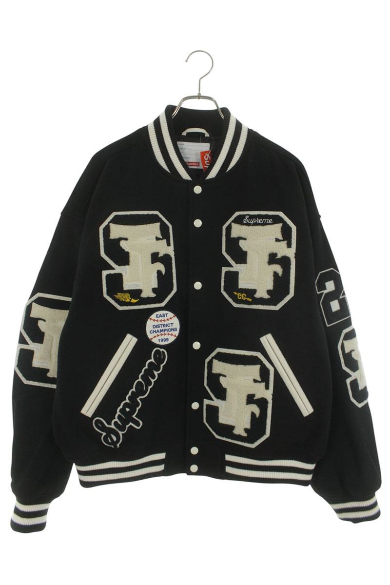 SUPREME 25AW Drill Team Varsity Jacket Black Size L