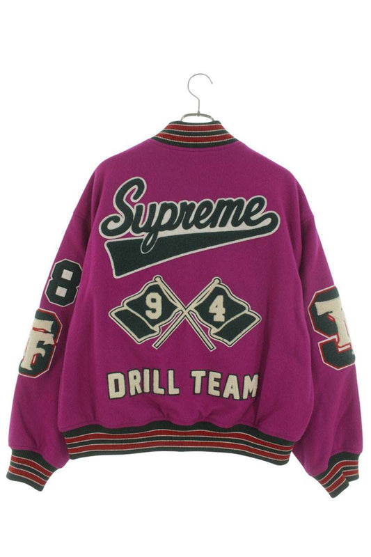 SUPREME 25AW Drill Team Varsity Jacket Purple Size L