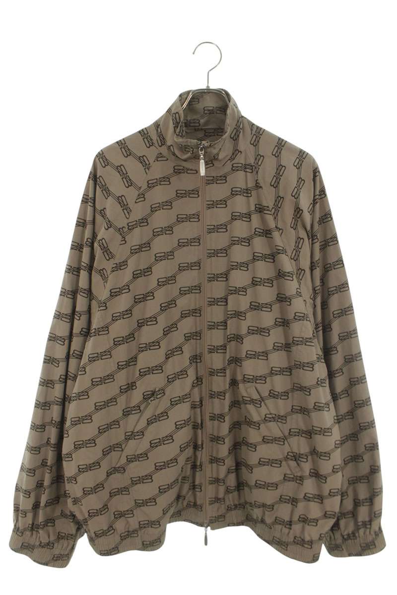 BALENCIAGA BB Monogram Track Jacket Brown Size XXS