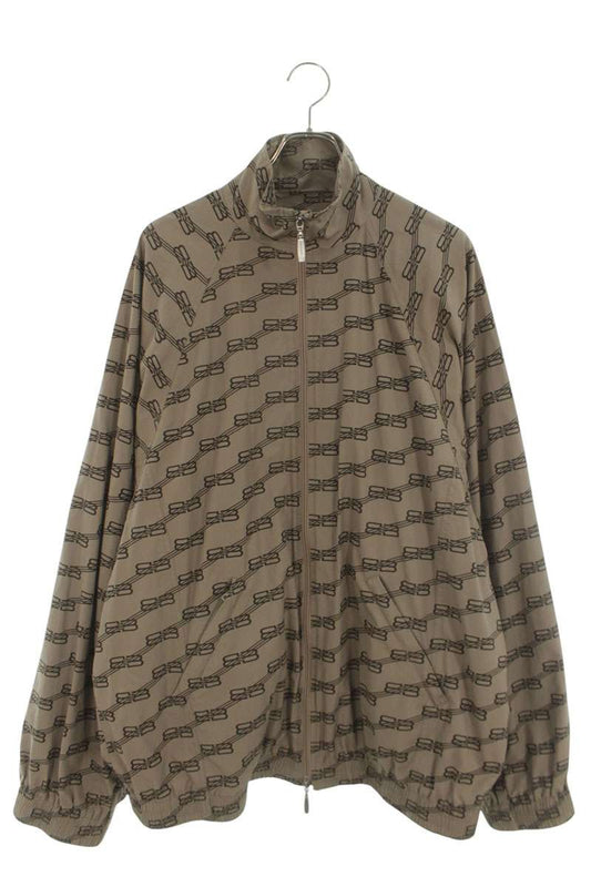 BALENCIAGA BB Monogram Track Jacket Brown Size XXS