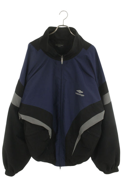 BALENCIAGA 24SS Off-Shoulder Poly Track Jacket Size XL