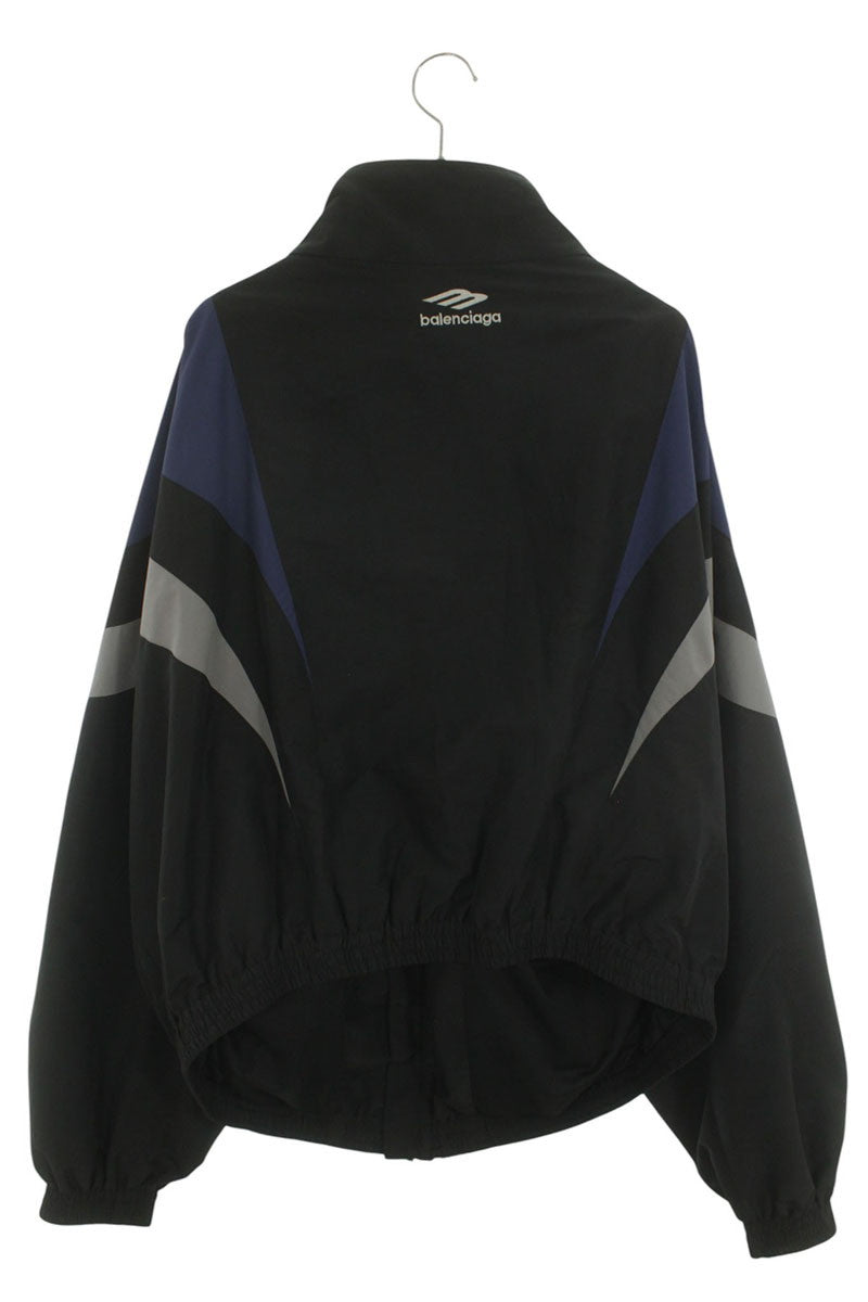 BALENCIAGA 24SS Off-Shoulder Poly Track Jacket Size XL