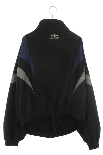 BALENCIAGA 24SS Off-Shoulder Poly Track Jacket Size XL