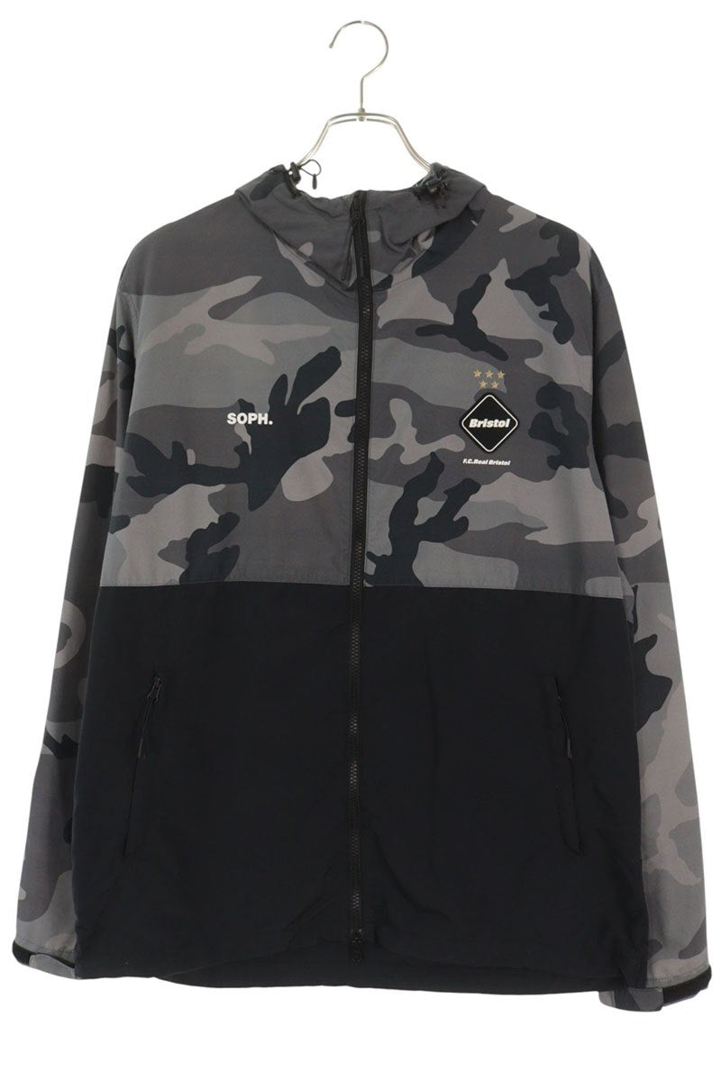 F.C.R.B. Camo Hooded Nylon Blouson Grey/Black Size L