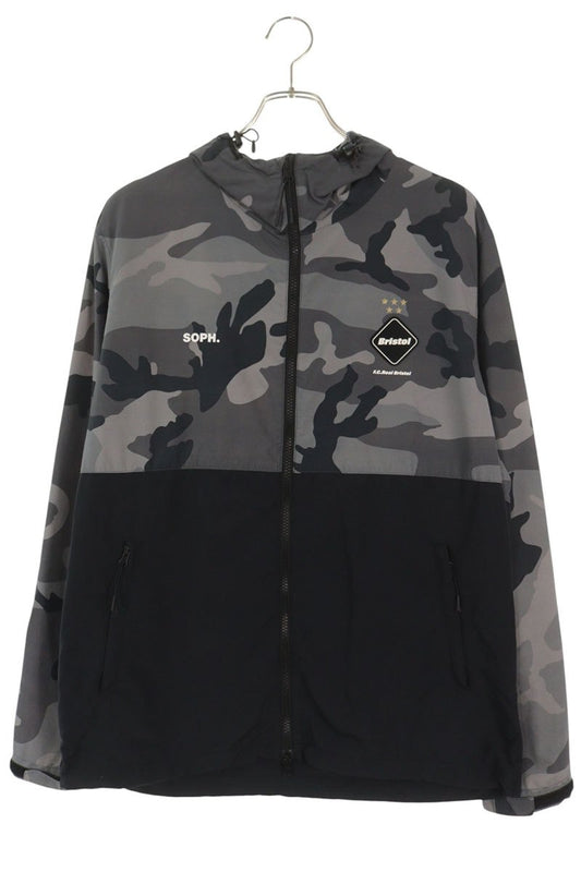 F.C.R.B. Camo Hooded Nylon Blouson Grey/Black Size L