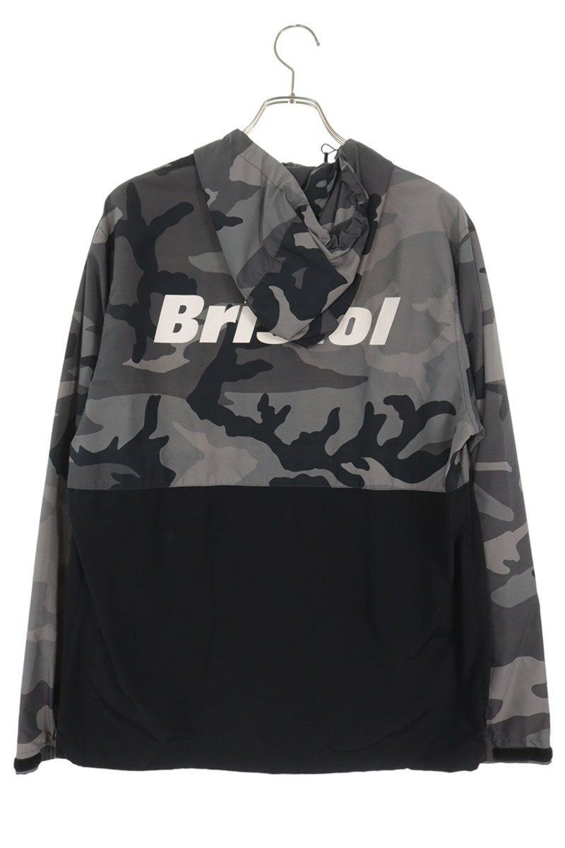 F.C.R.B. Camo Hooded Nylon Blouson Grey/Black Size L