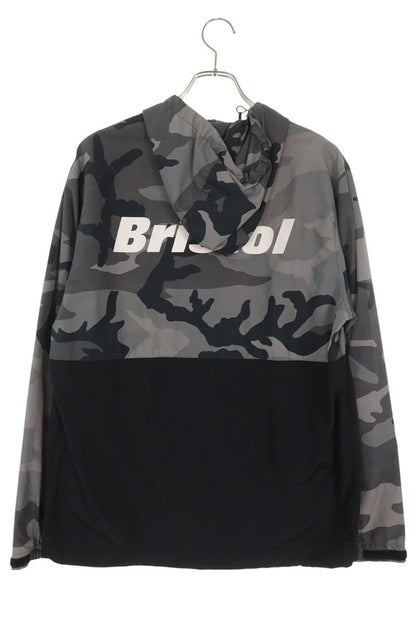 F.C.R.B. Camo Hooded Nylon Blouson Grey/Black Size L