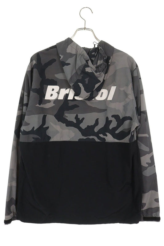 F.C.R.B. Camo Hooded Nylon Blouson Grey/Black Size L