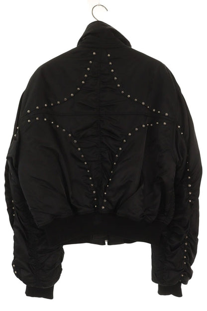THUG CLUB Nylon Bomber Jacket Black Size M
