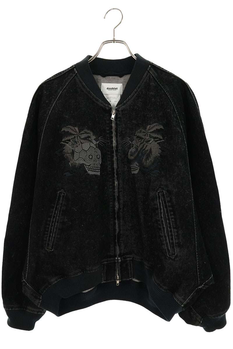 doublet 25AW FLOCKED DENIM SOUVENIR JACKET Black Size S