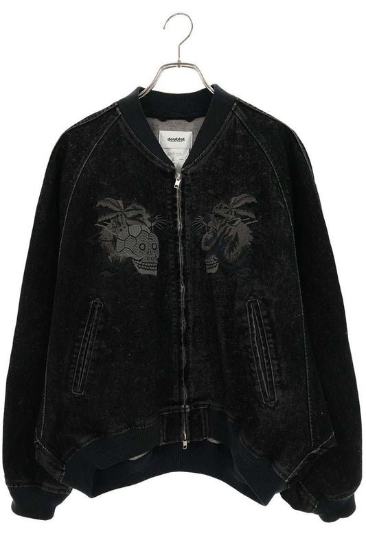 doublet 25AW FLOCKED DENIM SOUVENIR JACKET Black Size S