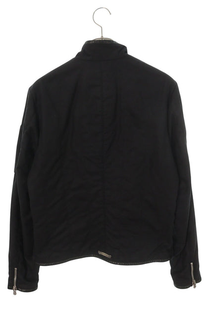 Chrome Hearts Dagger Zip Leather Cotton Jacket Black Size L