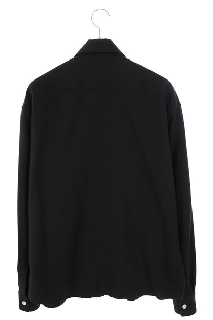 HERMES Flap Pocket Double Zip Wool Blouson Black Size XXL