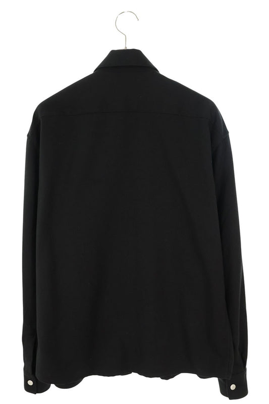HERMES Flap Pocket Double Zip Wool Blouson Black Size XXL