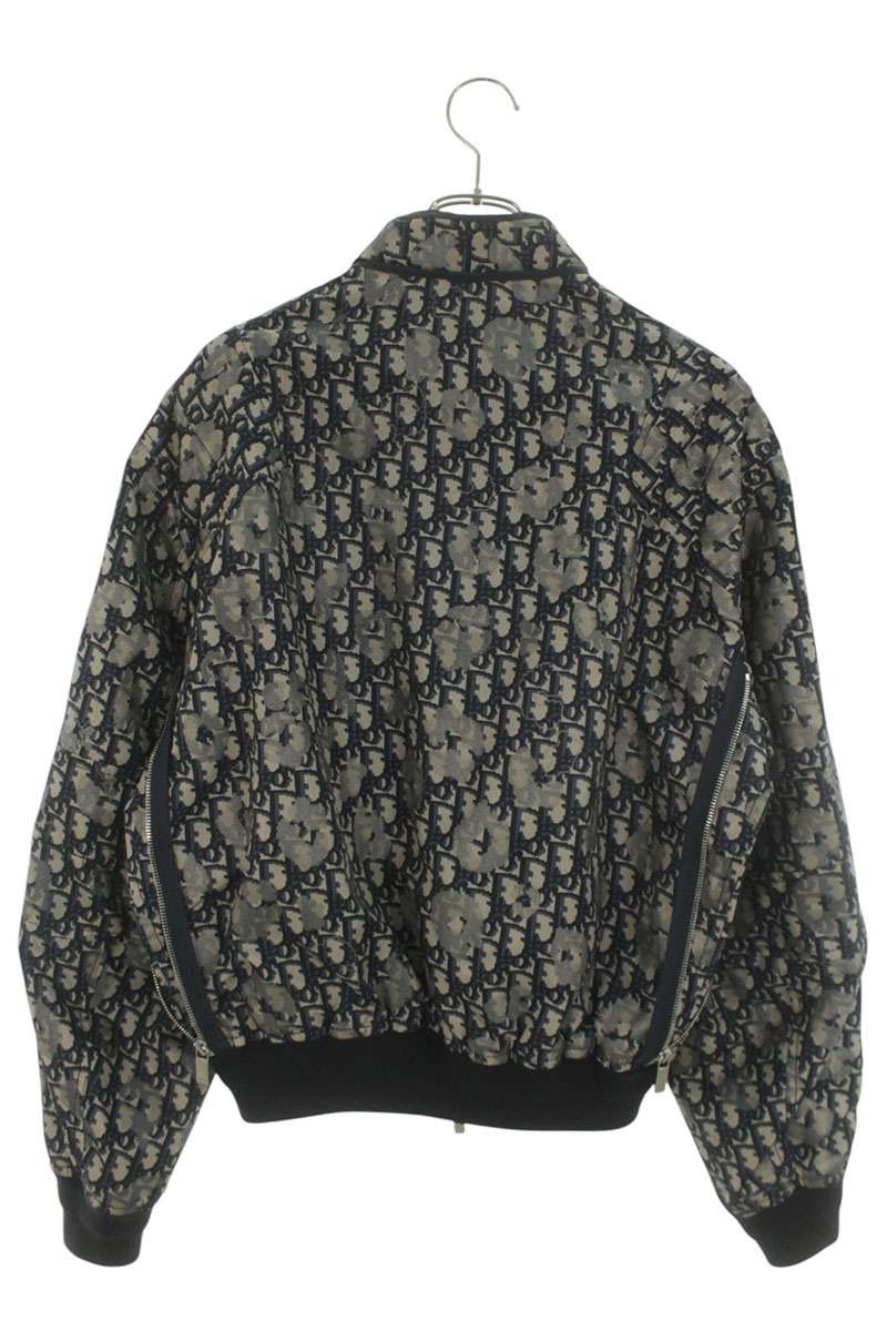 DIOR Oblique Zip Bomber Blouson Packable Hood Navy Size S