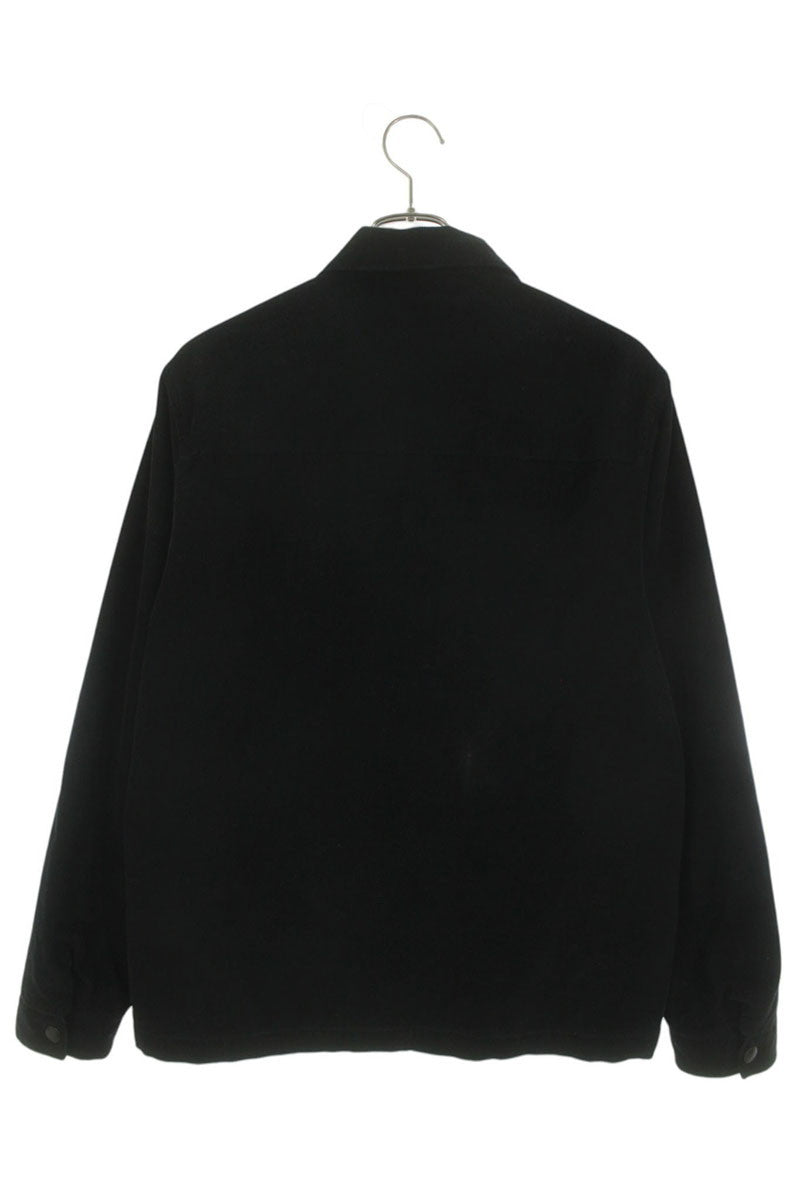 PRADA Triangle Logo Corduroy Jacket Black Size XS