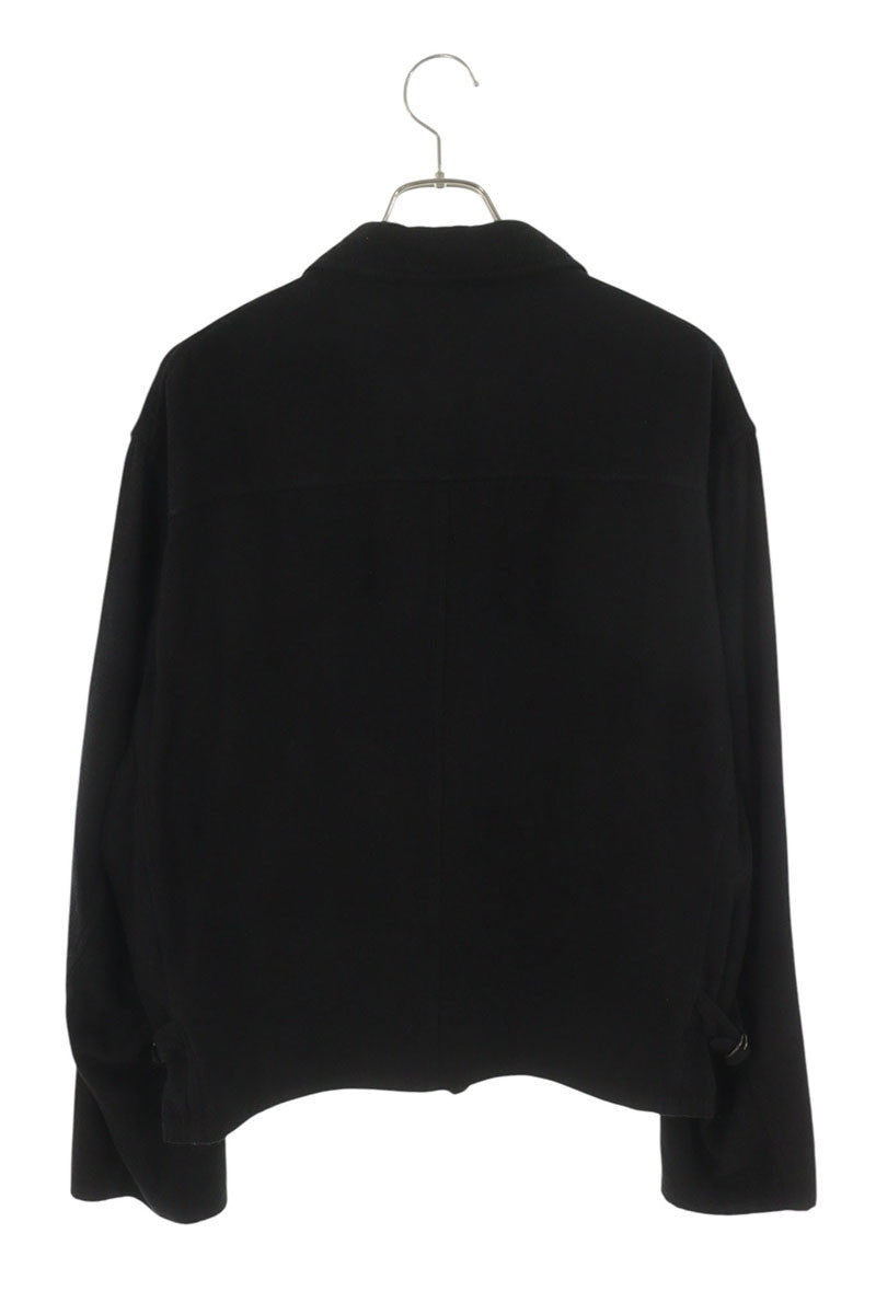 COMOLI 25SS Silk Nep Zip Short Jacket Black Size L