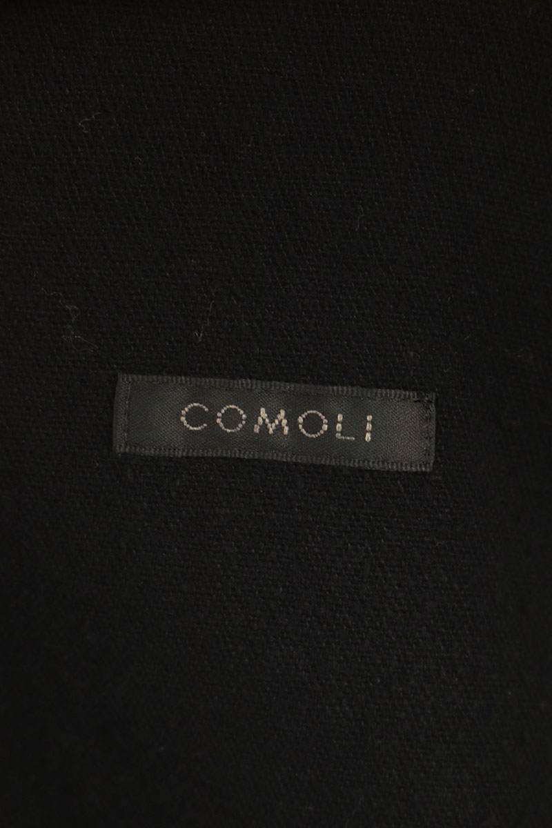 COMOLI 25SS Silk Nep Zip Short Jacket Black Size L