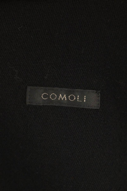 COMOLI 25SS Silk Nep Zip Short Jacket Black Size L