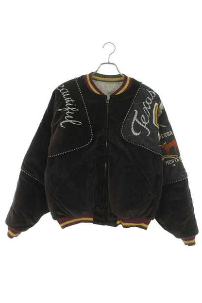 KAPITAL Velveteen Siam Bomber Jacket Brown Size 2