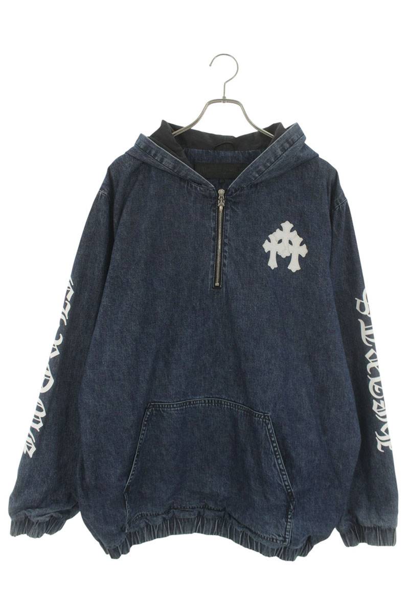 Chrome Hearts Half Zip Denim Anorak Jacket Size L