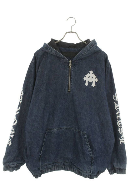 Chrome Hearts Half Zip Denim Anorak Jacket Size L