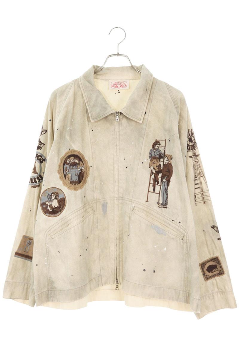 Samuel zelig WESTERN ZIP JACKET Embroidered White Size XXL
