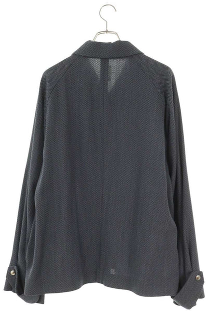 seya Wool Zip-Up Blouson Gray Size XL